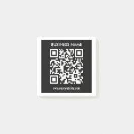 Notas Post-it® Código QR editable (generado al instante) | Negro