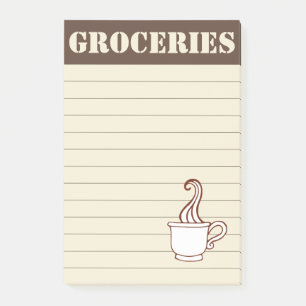 Notas Post-it® Coffee Grocery Shopping List Post It Notes Gift
