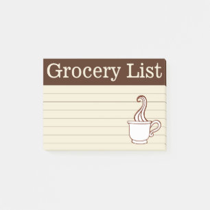 Notas Post-it® Coffee Grocery Shopping List Post It Notes Gift