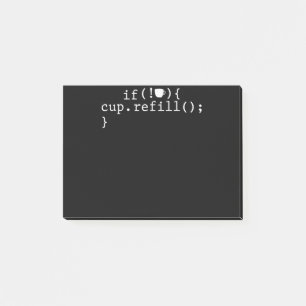Notas Post-it® Coffee Refill Smart Coding Software Engineer