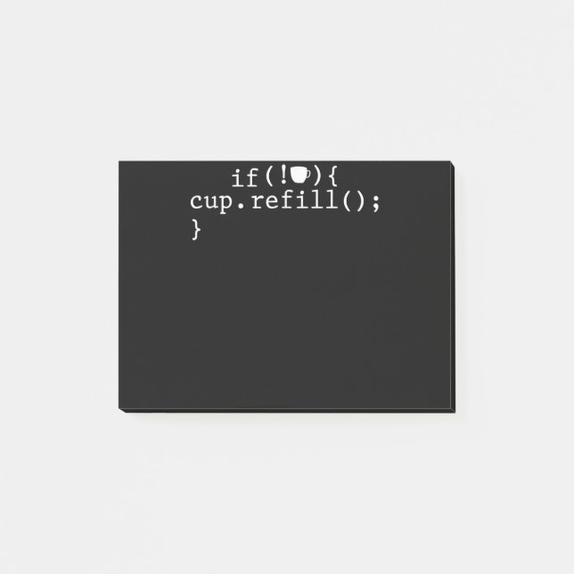 Notas Post-it® Coffee Refill Smart Coding Software Engineer (Anverso)