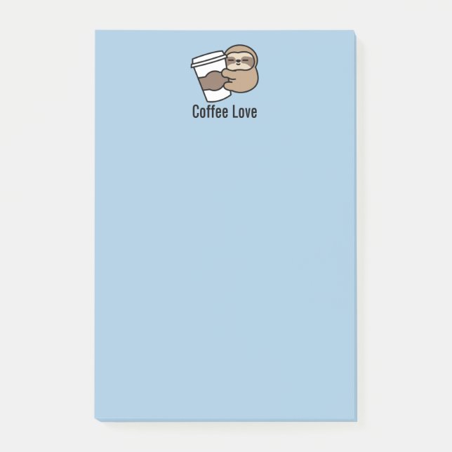 Notas Post-it® Coffee Sloth (Anverso)