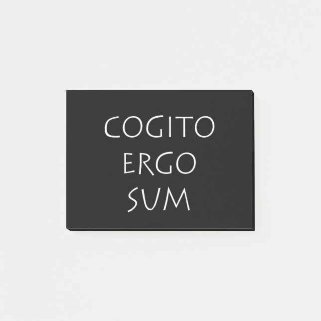 Notas Post-it® Cogito ergo sum (Anverso)