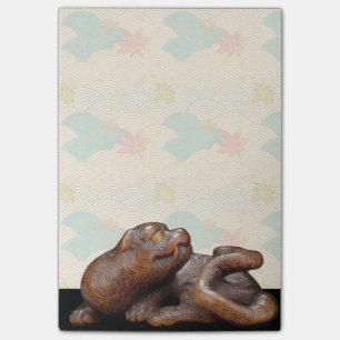 Notas Post-it® Cojín de escritura japonés de Netsuke del tigre