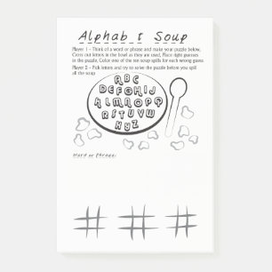 Notas Post-it® Cojín del juego de la sopa del alfabeto