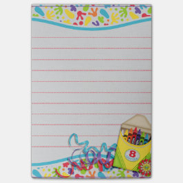Notas Post-it® Cojín del post-it de la caja del creyón de los