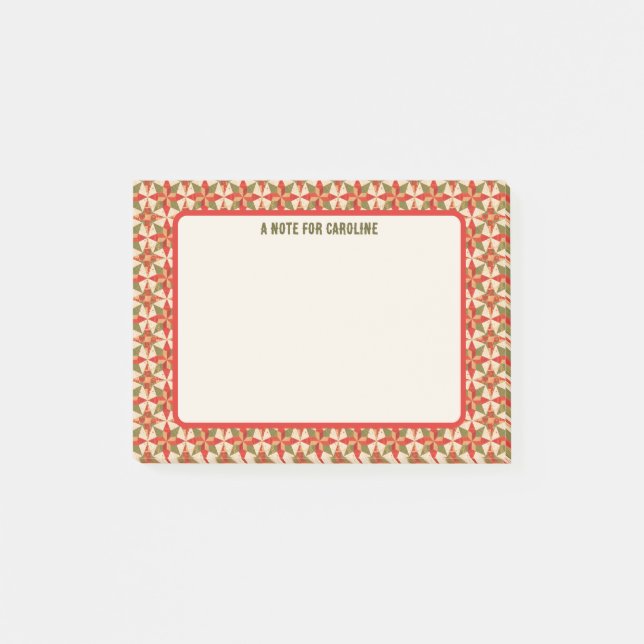 Notas Post-it® Colcha Estrella de Navidad (Anverso)