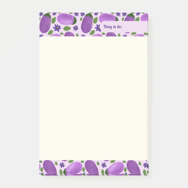 Notas Post-it® Colección de Berenjena Blush & Bloom - Lila Suave (Anverso)