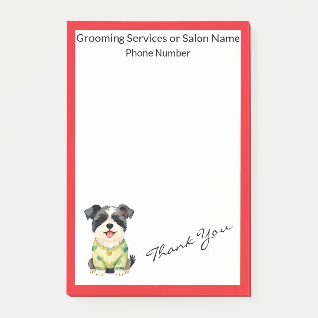 Notas Post-it® Colección de lujo personalizada de aseo para masco (Anverso)