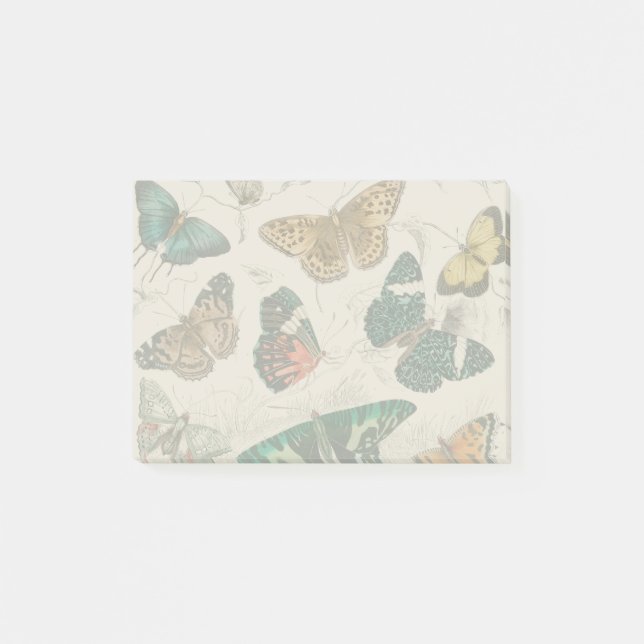 Notas Post-it® Colección de mariposa Mariposas antiguas (Anverso)