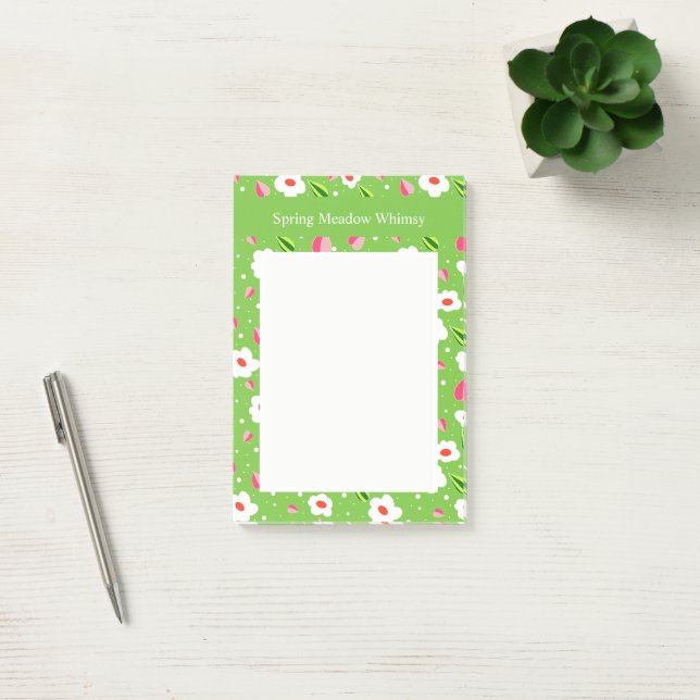 Notas Post-it® Colección floral Spring Meadow Whimsy (Oficina)