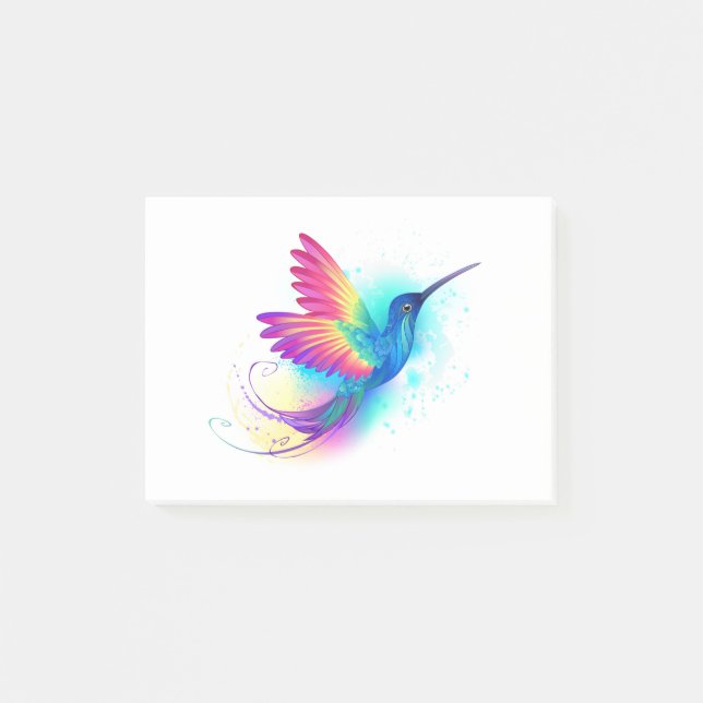 Notas Post-it® Colibrí arcoiris exótica (Anverso)