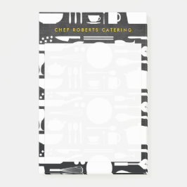 Notas Post-it® Collage de cocina en madera negra