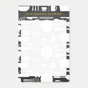 Notas Post-it® Collage de cocina en madera negra
