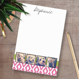 Notas Post-it® Collage de fotos de Instagram con nombre rosa cali