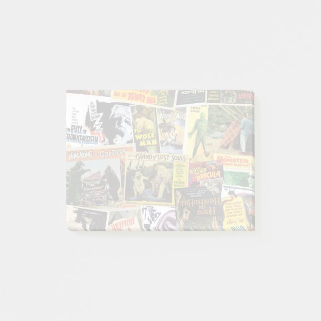 Notas Post-it® Collage de la película del monstruo (Anverso)