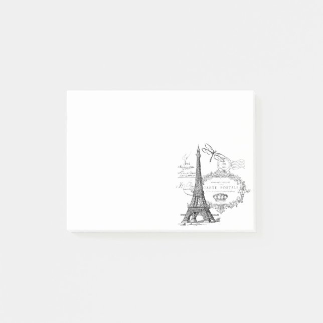 Notas Post-it® collage de la torre Eiffel (Anverso)