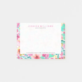 Notas Post-it® Collage de las Flores de colores