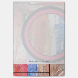Notas Post-it® collage del arte abstracto, técnicas mixtas y