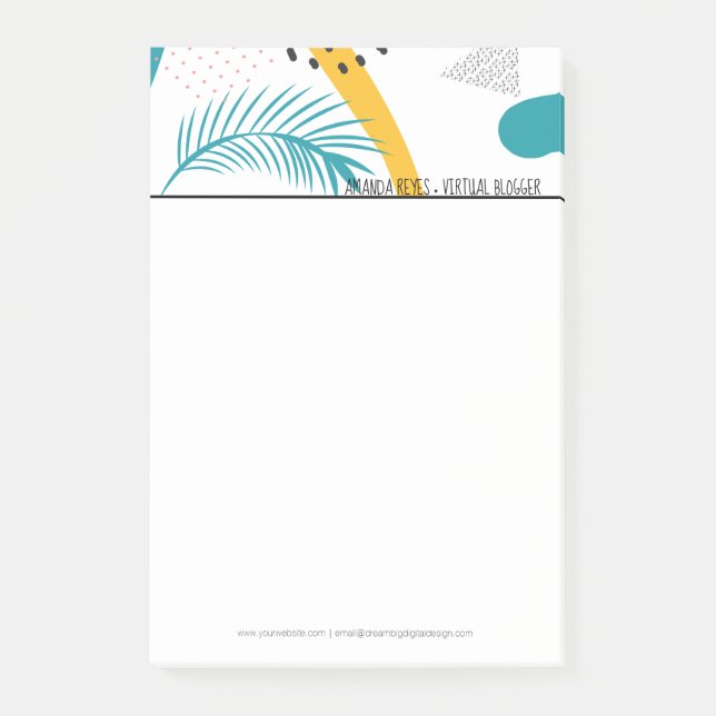 Notas Post-it® Collage tropical moderno (Anverso)