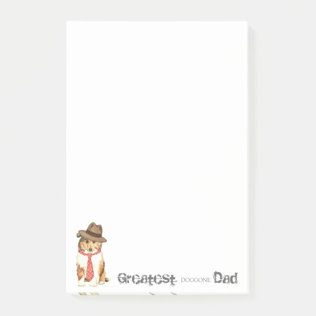 Notas Post-it® Collie Dad (Anverso)