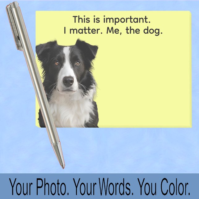 Notas Post-it® Collie or Your Dog Photo—Stocking Stuffer Cute (Subido por el creador)