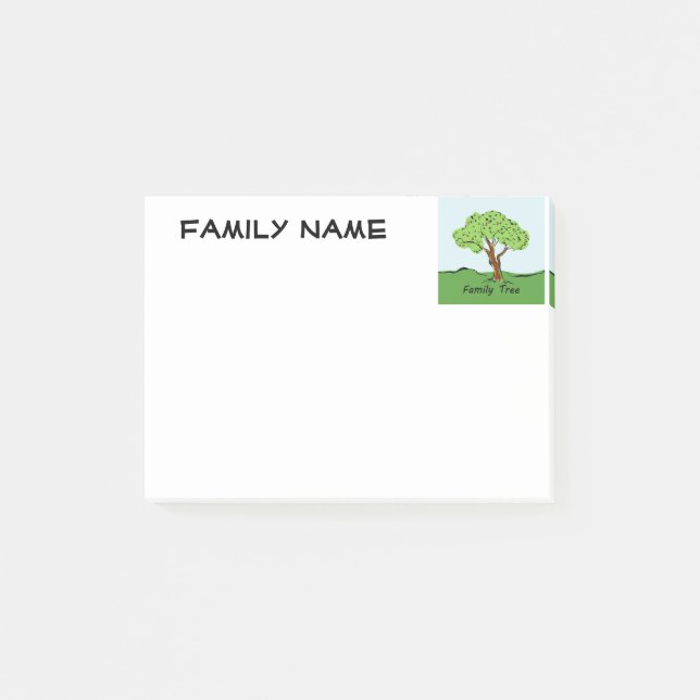 Notas Post-it® Colocar árbol familiar (Anverso)