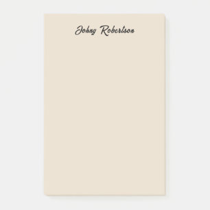 Notas Post-it® Color Almendra Liso Elegante Profesional Minimalis