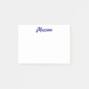 Notas Post-it® Color Azul Profundo Caligrafía Llana Moderna Propi