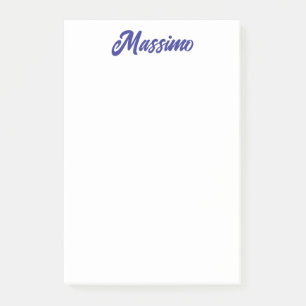 Notas Post-it® Color Azul Profundo Caligrafía Moderna Llana De No