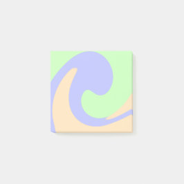 Notas Post-it® Color azul verde oscuro líquido mármol boho patrón