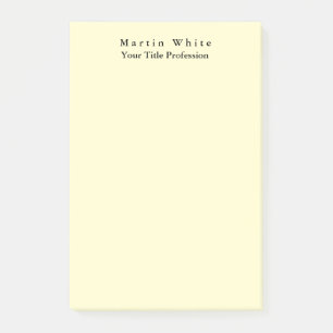 Notas Post-it® Color crema Plata Elegante Profesional Moderno