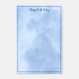 Notas Post-it® Color De Agua Azul bonito A Hacer Lista De La Cuta