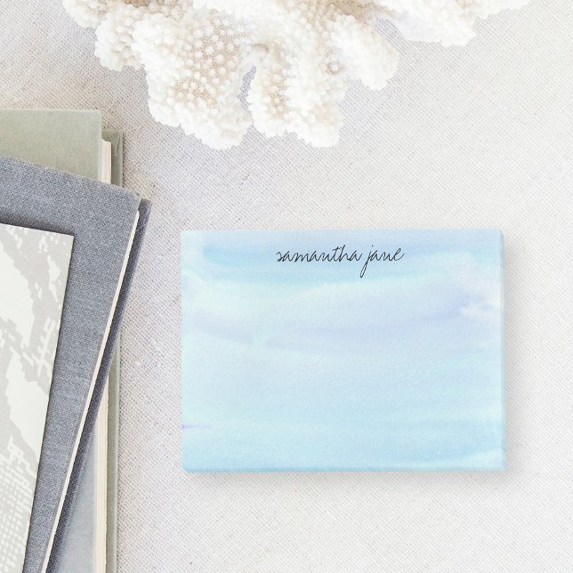 Notas Post-it® Color de agua azul pálido personalizado (Subido por el creador)