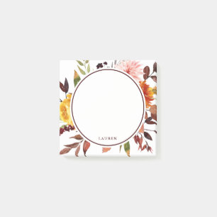 Notas Post-it® Color de agua del jardín del otoño personalizado