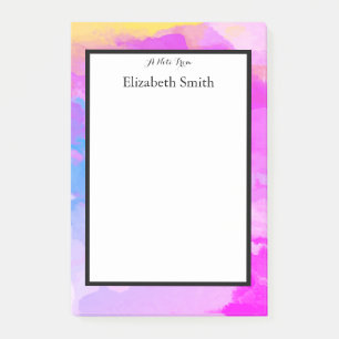 Notas Post-it® Color de agua elegante personalizado