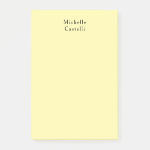 Notas Post-it® Color de crema Profesional Único Clásico Su Nombre