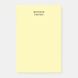 Notas Post-it® Color de crema Profesional Único Clásico Su Nombre