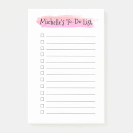 Notas Post-it® Color de la lista de verificación para hacer perso