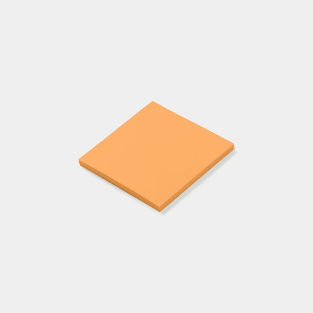 Notas Post-it® Color de Naranja sólido | Hex# ff983a (En perspectiva)