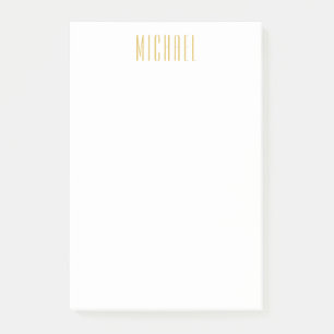 Notas Post-it® Color dorado Profesional Nombre Minimalista de mod