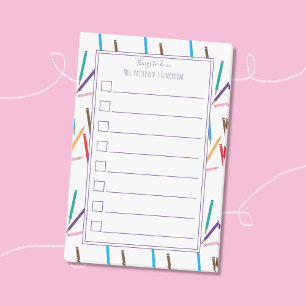 Notas Post-it® Color Pencils Frame Teacher To Do Post-It Notes