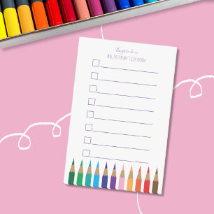 Notas Post-it® Color Pencils Teacher To Do List Post-It Notes