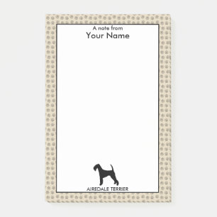 Notas Post-it® Color personalizado y de encargo Airedale Terrier