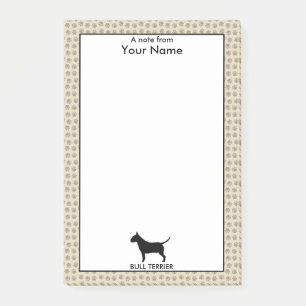 Notas Post-it® Color personalizado y de encargo bull terrier