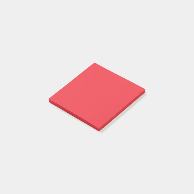 Notas Post-it® Color rojo brillante | Hex# EF3340 (En perspectiva)
