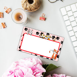 Notas Post-it® Color rojo con patas lindo gatitos 10" x 6"