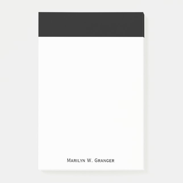 Notas Post-it® Color sólido: negro (Anverso)