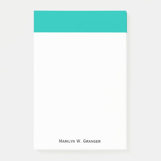 Notas Post-it® Color sólido: Verde azulado (Anverso)