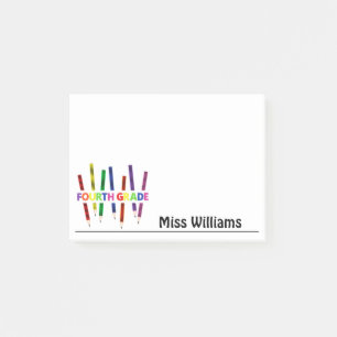 Notas Post-it® Colored Pencils Cuarto Grado Teacher Notes